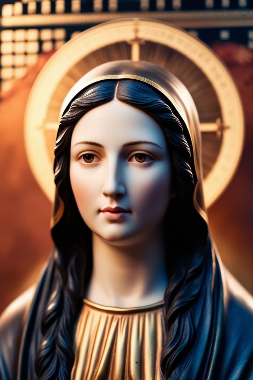 Desenho da Virgem Maria