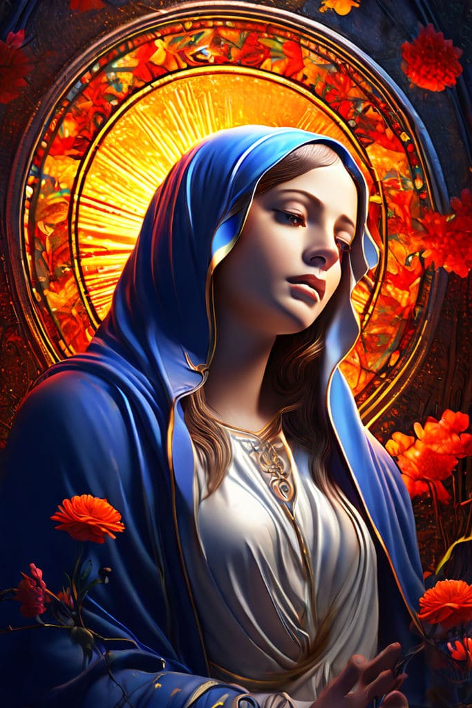 Pintura da Virgem Maria