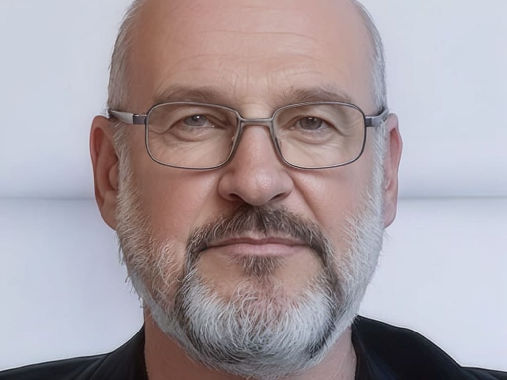 Pintura criada com AI do cantor Fish vocalista da banda Marillion