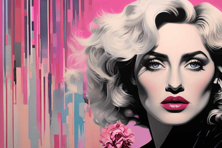 Retrato colorido de Madonna