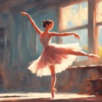 Desenho de bailarina dançando