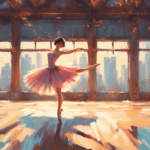 Desenho de bailarina dançando