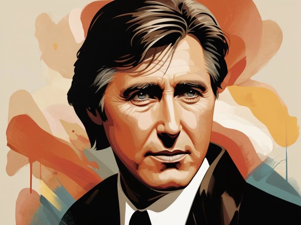 Ilustração do cantor Bryan Ferry da banda Roxy Music