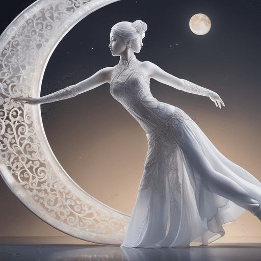 woman dancing in moon hyper detailed trending on artstation