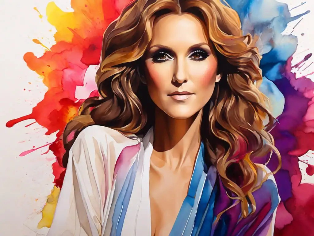 Desenho da cantora Celine Dion