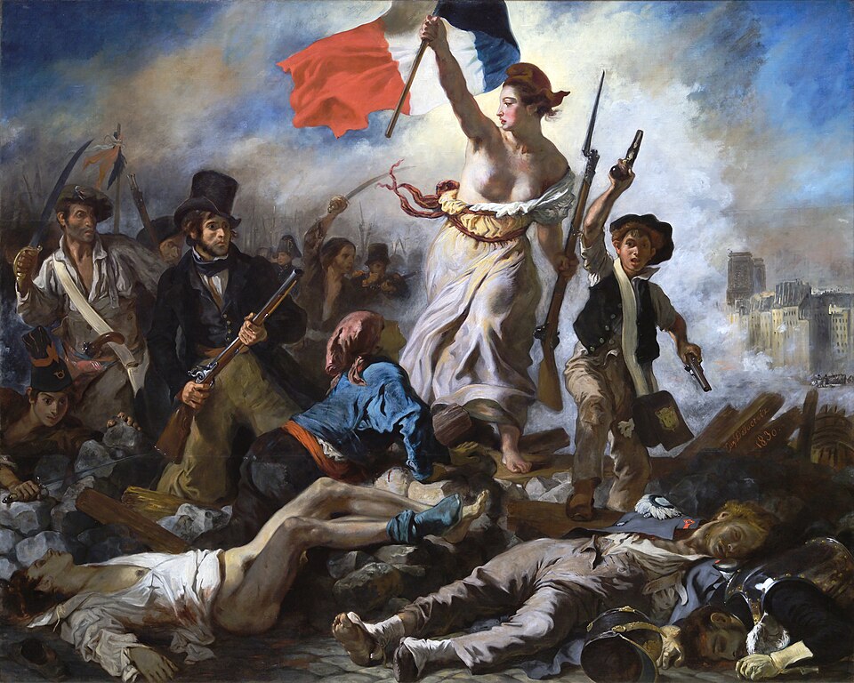 'A Liberdade Guiando o Povo' (1830) de Eugène Delacroix
