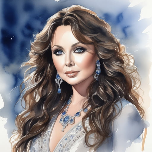 Sarah Brightman: cantora da música Time to say goodbye. Imagem criada com IA