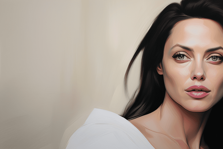 Pintura da atriz Angelina Jolie