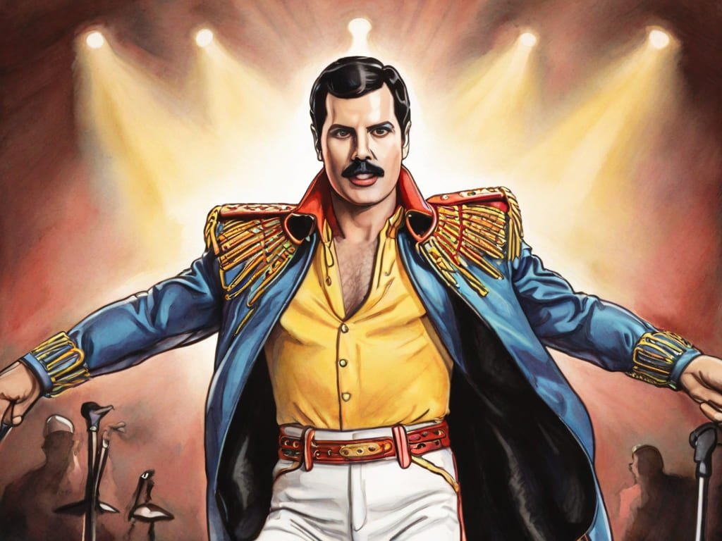 ilustração do cantor Freddie Mercury