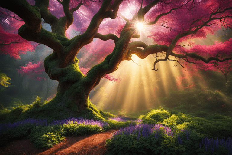Imagem de uma floresta criada com Inteligência Artificial em Playground AI