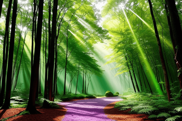 Imagem de uma floresta criada com Inteligência Artificial em Playground AI