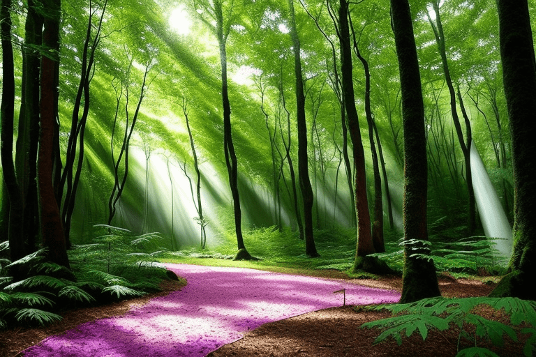 Imagem de uma floresta criada com Inteligência Artificial em Playground AI