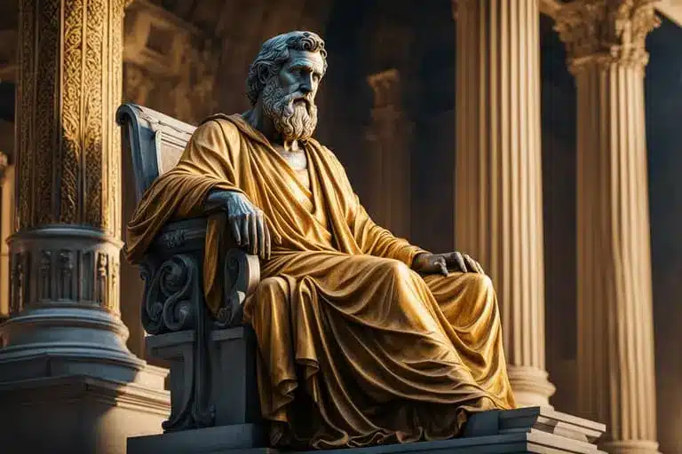 Estoicismo. Imagem criada com IA do filósofo Sêneca