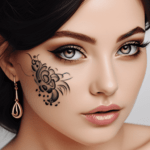 Tatuagem feminina no rosto