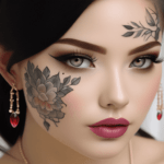 Tatuagem feminina no rosto