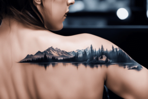 Tatuagem de uma paisagem. Tatuagens