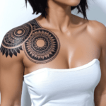 Tatuagem feminina nos ombros