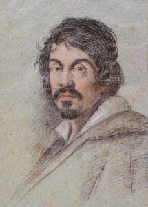 Retrato de Caravaggio by Ottavio Leoni, circa 1621