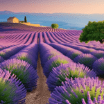 Campos de lavanda pintura