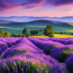 Campos de lavanda pintura