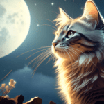 Gato olhando a lua