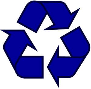 Símbolo da Reciclagem Azul