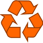Símbolo da Reciclagem Laranja