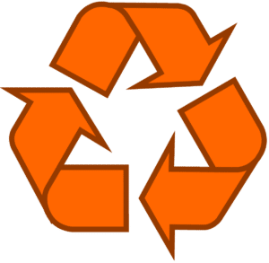 Símbolo da Reciclagem Laranja