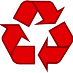 Símbolo da Reciclagem Vermelho