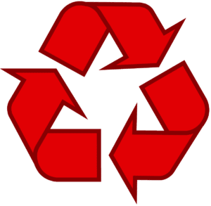 Símbolo da Reciclagem Vermelho