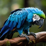 Arara-azul-de-lear. Espécie em extinção no Brasil