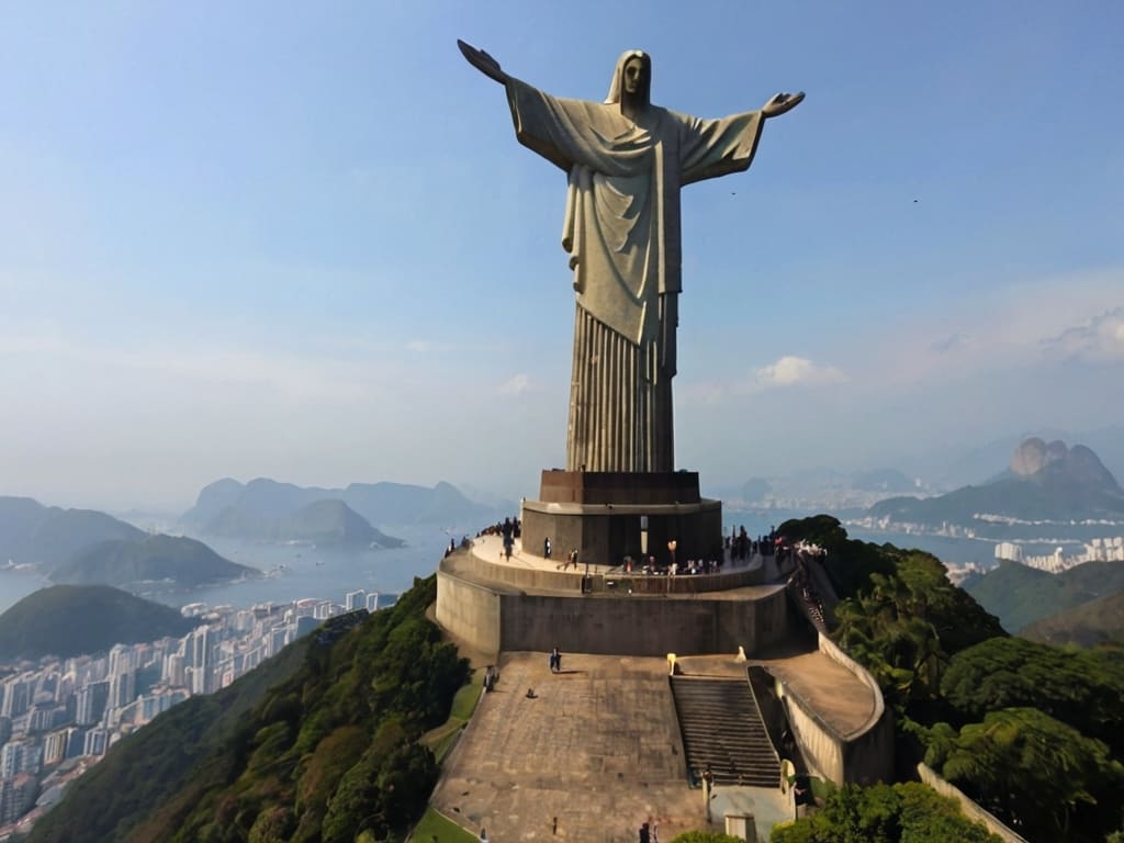 Desenho do Cristo Redentor criado com AI