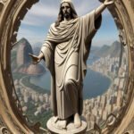 Desenho do Cristo Redentor criado com AI