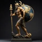 desenho de Atlas carregando o mundo