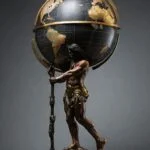 desenho de Atlas carregando o mundo