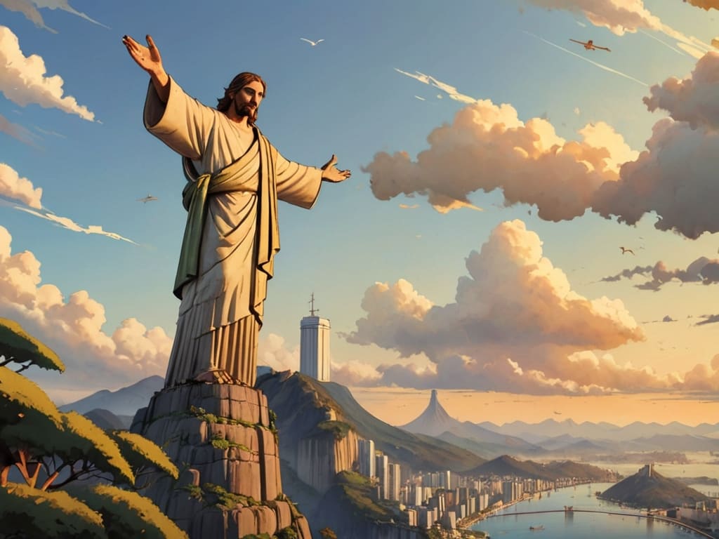 Desenho do Cristo Redentor