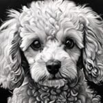 desenho de Poodle