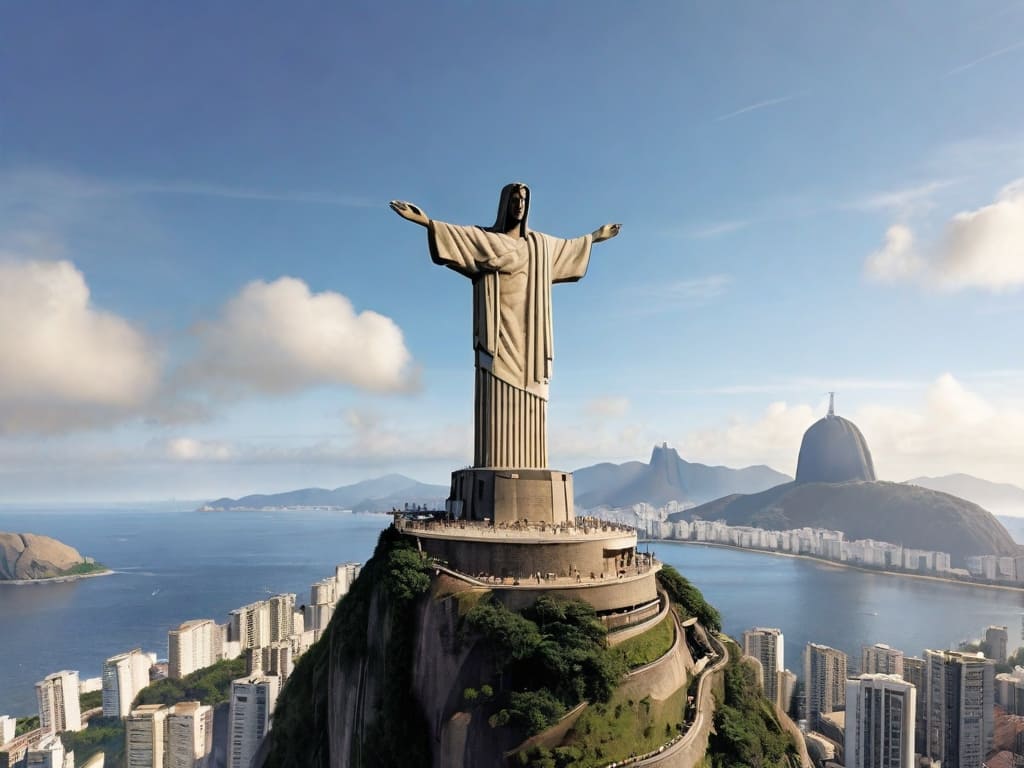 Imagem do Cristo Redentor criada com AI