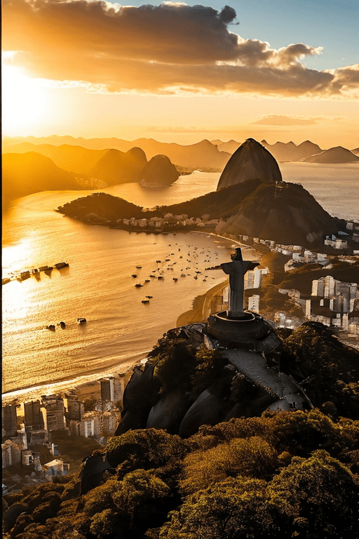 Paisagem do Rio de Janeiro criada com AI