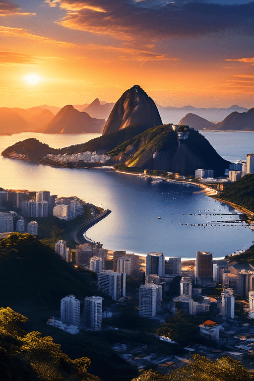 Paisagem do Rio de Janeiro criada com AI