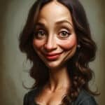Mona Lisa caricatura, sorriso expressivo, releitura divertida, arte digital, blog de arte, Leonardo da Vinci