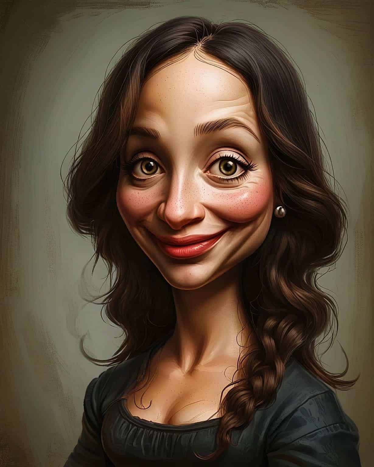 Mona Lisa caricatura, sorriso expressivo, releitura divertida, arte digital, blog de arte, Leonardo da Vinci