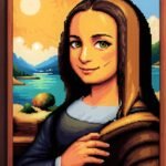 Mona Lisa em Pixel Art