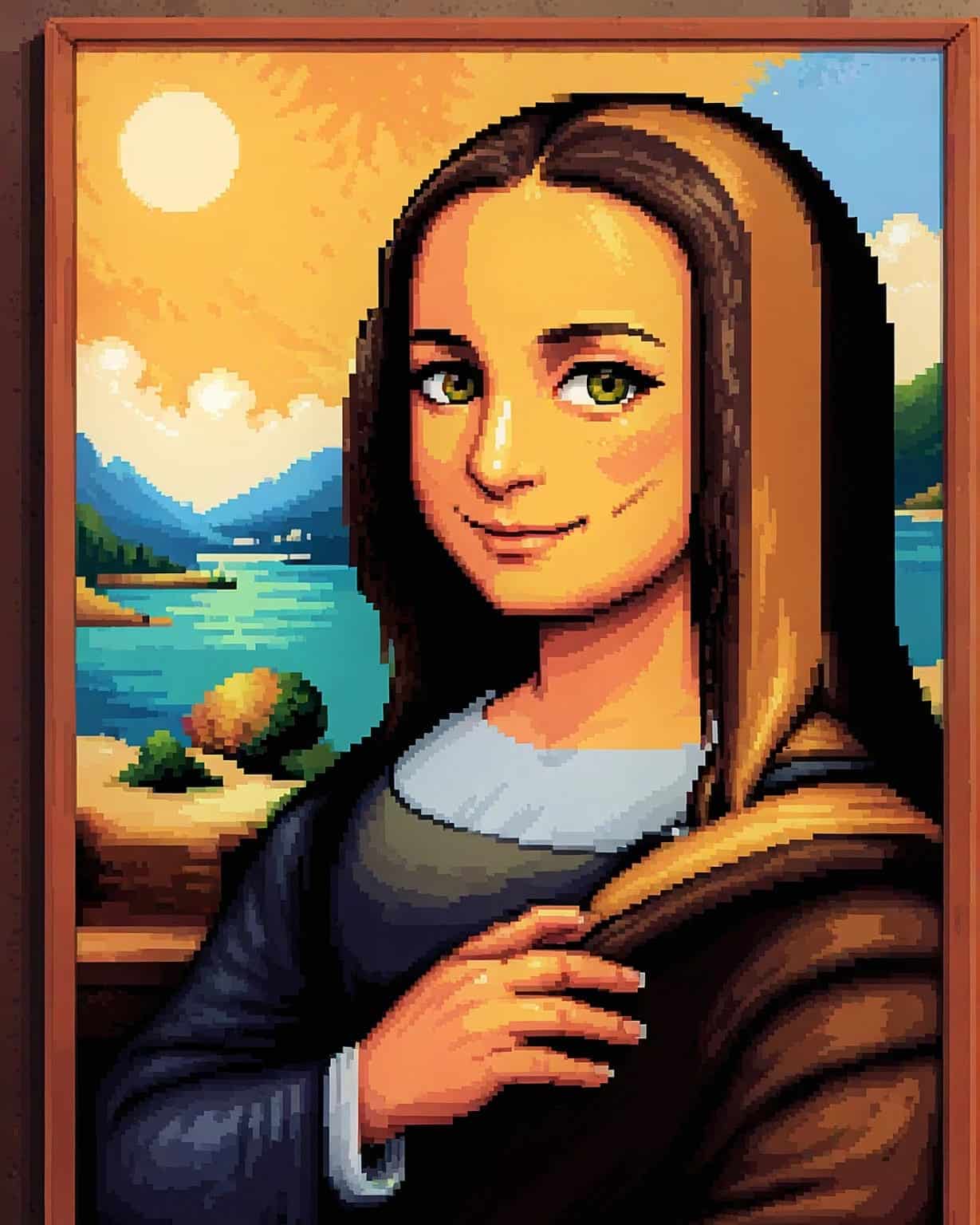 Mona Lisa em Pixel Art