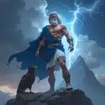 Zeus: O Rei dos Deuses. Imagem criada com IA.