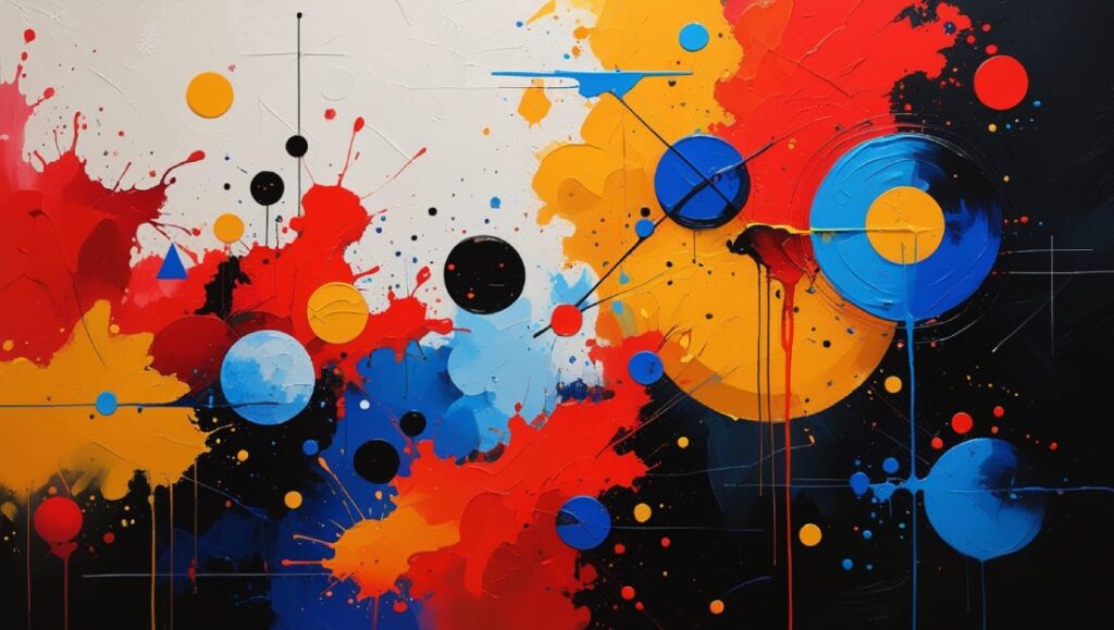 Pintura abstrata vibrante