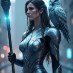 Atena em estilo sci-fi