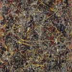 Obra abstrata de Pollock para interpretação