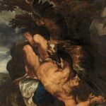 Prometheus Bound de Peter Paul Rubens (1611-1618), obra barroca mostrando o titã acorrentado no Cáucaso