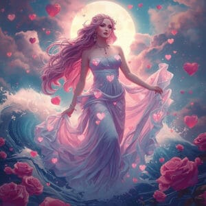 Afrodite deusa amor IA moderna